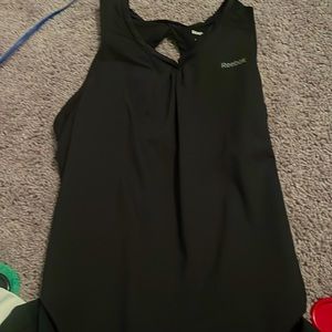 black athletic tank top